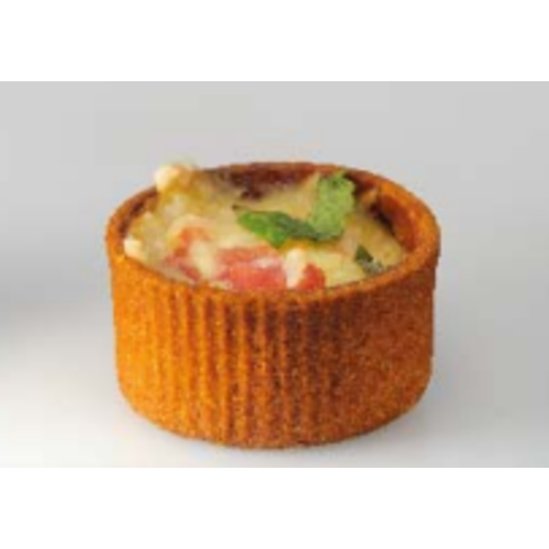 CONFILETAS 38mm Round Tomato Tartlets with Stripped Walls