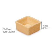 33x33x16mm Mini Square Tartlets – French Butter