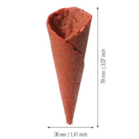 Red 78 mm Natural Wafer Cone – Neutral Flavor