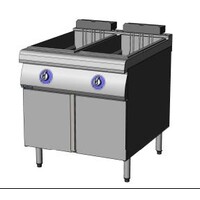 Electric Twin Tank Fryer – 25L x 2, Stainless Steel, Electronic Temperature Control