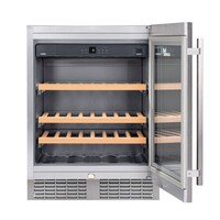 UWKes 1752-26-Single door Built in Wine Fridge with telescopic rails - 59.7/58/82 - 46 Bottles(750ml) capacity