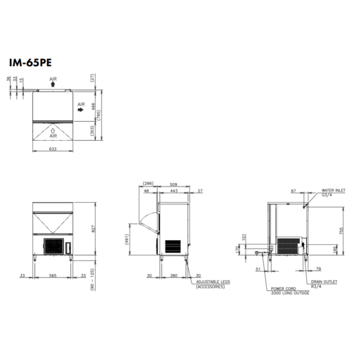 IM-65PE Cube Ice Maker – Self-Contained | Commercial Ice Machine