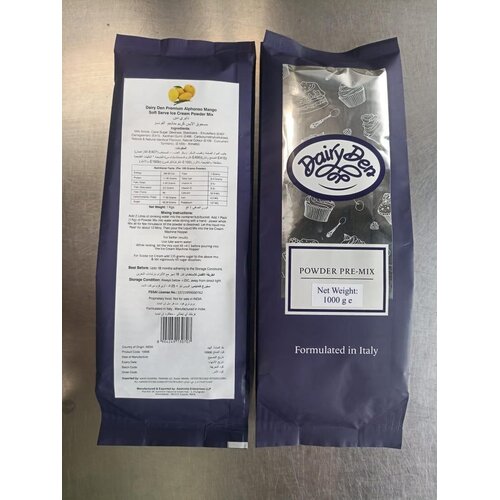 DAIRY DEN Soft Serve Ice Cream Powder Mix- Mango, 1kg