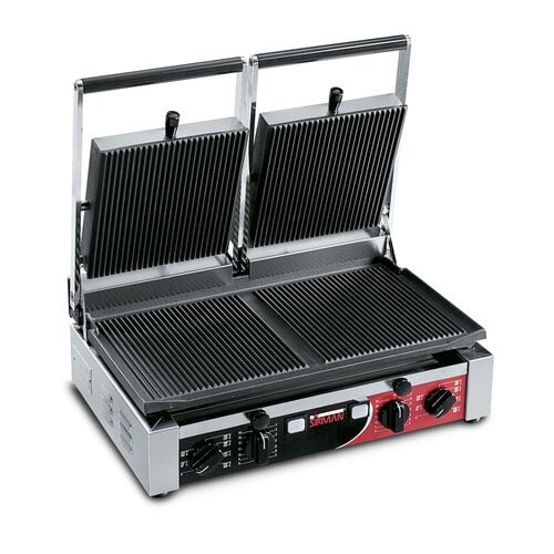 SIRMAN PD -RR-RR- PD Double Ribbed Panini Grill
