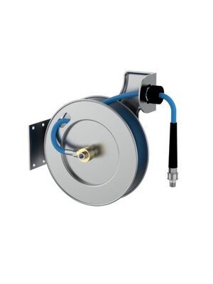 Aluids C8270 Auto-Retractable Hose Reel 11 Meter (3/8″ x 35 ft) with Rubber Water Hose – Without Spray Gun