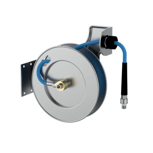 Aluids  C8270 Auto-Retractable Hose Reel 11 Meter (3/8″ x 35 ft) with Rubber Water Hose – Without Spray Gun