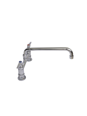 Aluids C8186 Double Pantry Deck Mount Faucet with 8″ Swing Nozzle
