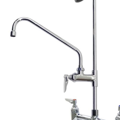 Aluids C8468 – 1.15 GPM 8″ Center Deck Mount Pre-Rinse Faucet with Wall Bracket