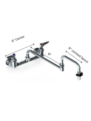 Aluids C8559 Double Hole Wall Mount Pot Filler Faucet