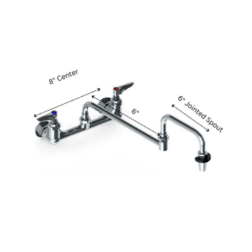 Aluids C8559 Double Hole Wall Mount Pot Filler Faucet