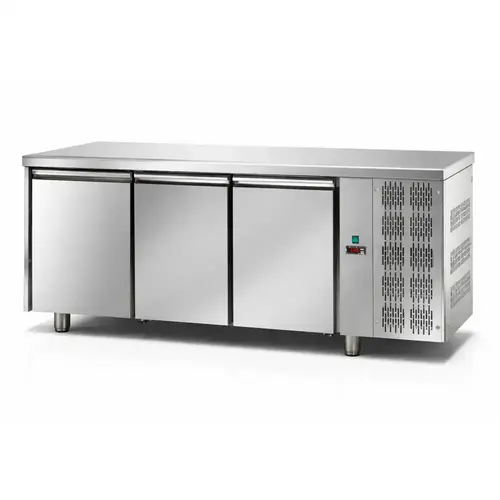 TECNODOM TF03MIDGN - 3 Door Work Top Under counter Chiller, 460 L