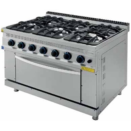 TURHAN CELIK TC.9KG121 - 6 Burners Gas Range with Oven