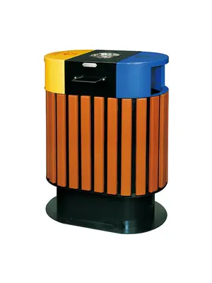 Two Compartment Iron Recycle Bin