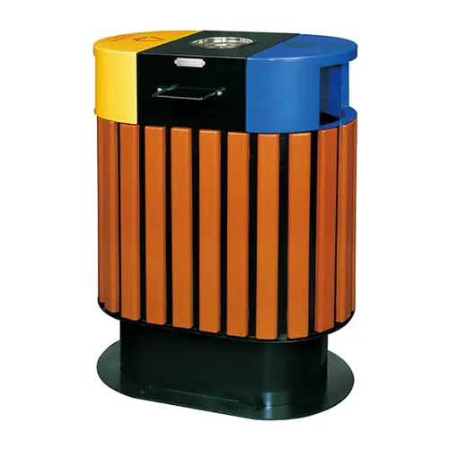 Two Compartment Iron Recycle Bin