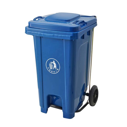 Plastic Garbage Bin With Wheel And Centre Pedal 120LT