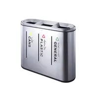 3 Compartment Recycle Bin Stainless Steel Coated - Copy