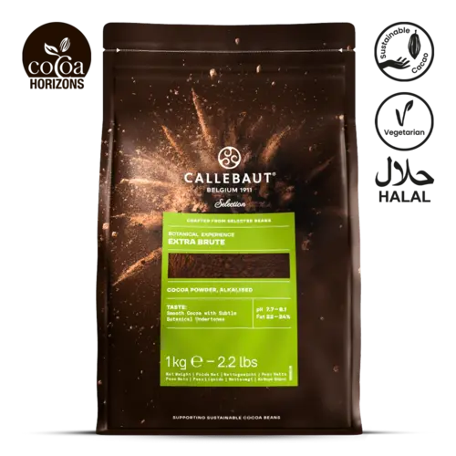 CALLEBAUT  100% Pure Cocoa Powder 22-24%, Extra Brute, 1 KG