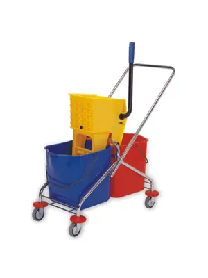 Baiyun Double Mop Bucket Trolley 46L (Yellow)