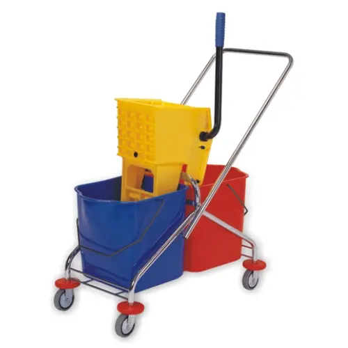 Baiyun Double Mop Bucket Trolley 46L (Yellow)
