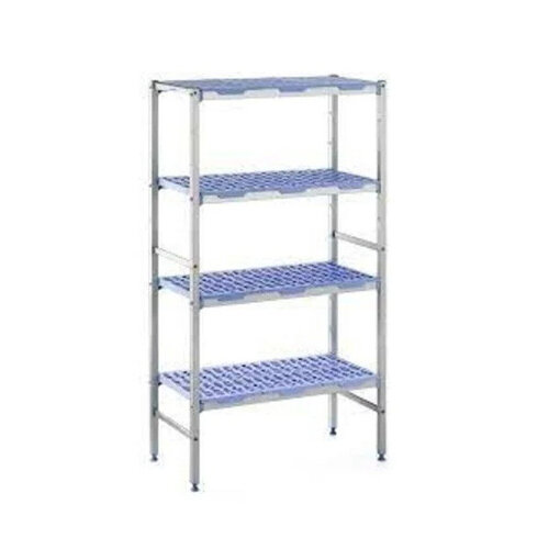 TOURNUS PLE1494 - 4 Tier Shelving Unit Anodized Aluminium Storage Rack (1490x500x1750 mm) TOURNUS PLE1494 - 4 Tier Shelving Unit Anodized Aluminium Storage Rack (1490x500x1750 mm)