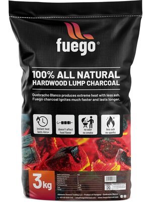 FUEGO BBQ Natural  Lump Charcoal 3KG