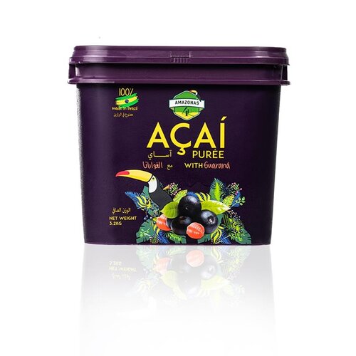 AMAZONAS Frozen Açaí Puree with Guarana 3.2 KG AMAZONAS Frozen Açaí Puree with Guarana 3.2 KG