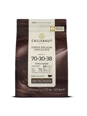 CALLEBAUT Dark Chocolate 70%, 70-30-38 - 2.5 KG CALLEBAUT Dark Chocolate 70%, 70-30-38 - 2.5 KG