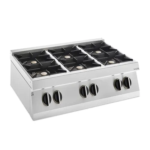 SILKO NECG96T 6 Burner Gas Range Burner Top Version SILKO NECG96T 6 Burner Gas Range Burner Top Version