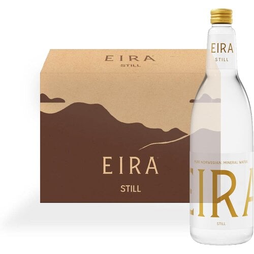 EIRA Premium Norwegian Still Natural Mineral Water Glass Bottle Case of 24 x 400 ml EIRA Premium Norwegian Still Natural Mineral Water Glass Bottle Case of 24 x 400 ml