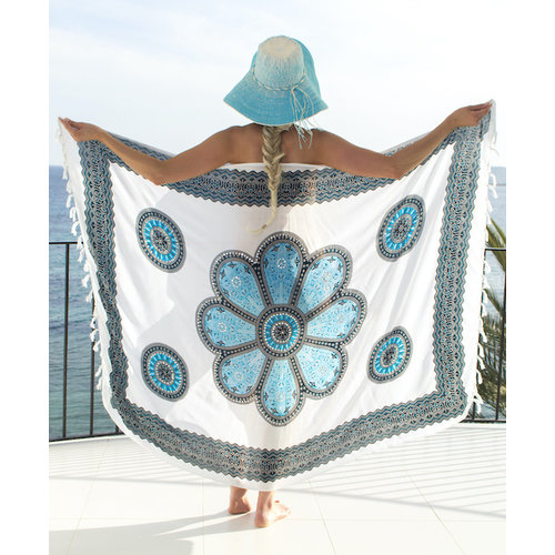 Sarong turquoise/zwart Sarong turquoise/zwart