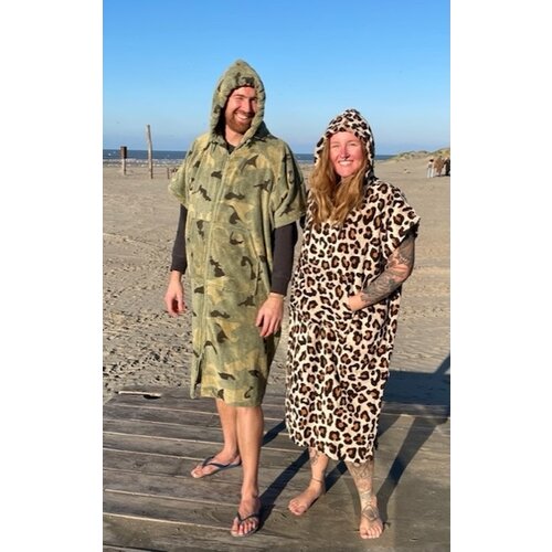 Surfponcho Camouflage met rits