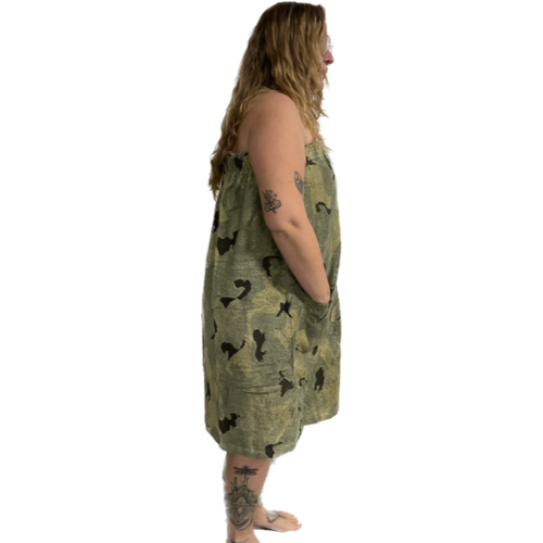 XXL saunakilt Camouflage dames