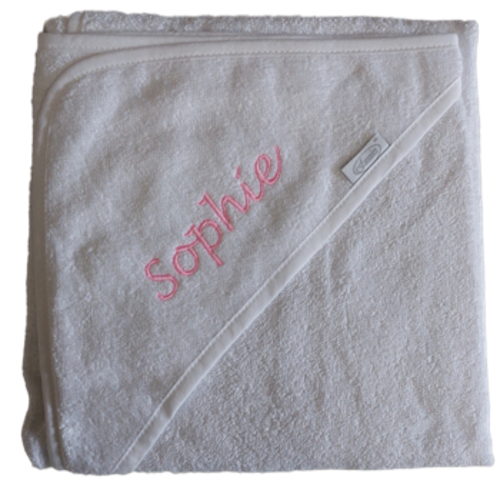 Baby badcape met naam – Badstof