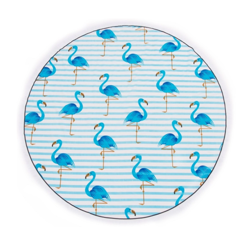 Rond strandlaken Flamingo Blauw Rond strandlaken Flamingo Blauw