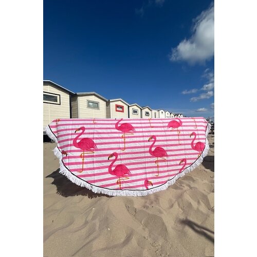 Rond strandlaken Flamingo Roze Rond strandlaken Flamingo Roze