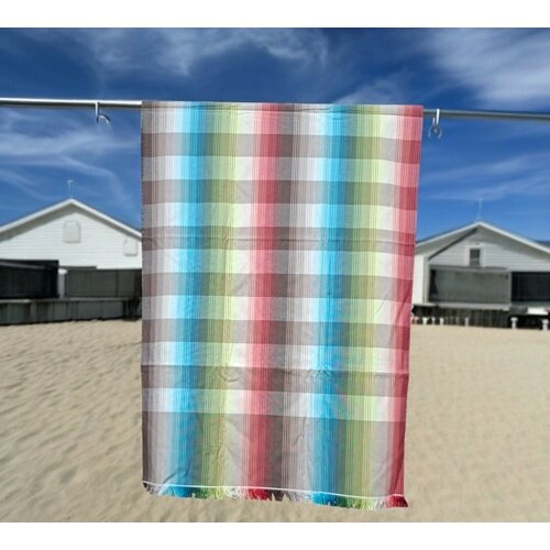 Fouta met badstof geblokt Fouta met badstof geblokt