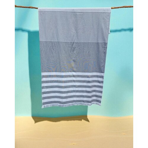 Fouta met badstof gestreept