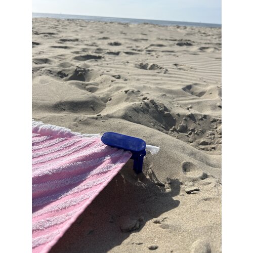 Strandlaken clips blauw - 4 stuks