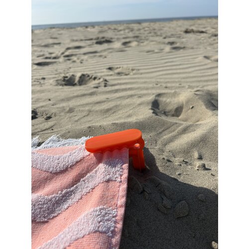 Strandlaken clips oranje - 4 stuks