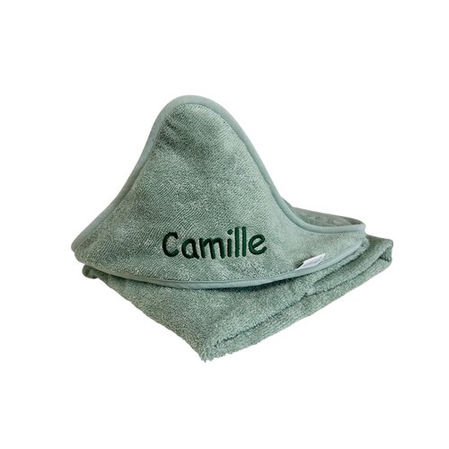 Baby badcape met naam – Badstof