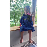 Badponcho met naam