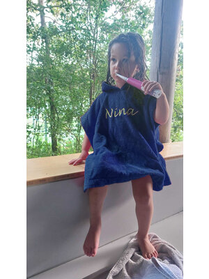 Badponcho met naam