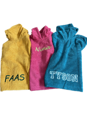 Badponcho met naam Badponcho met naam