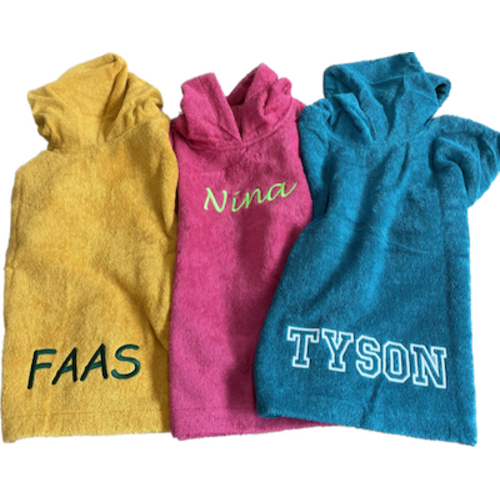 Badponcho met naam Badponcho met naam