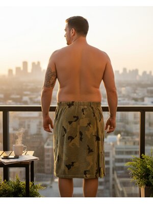 XXL saunakilt Camouflage heren