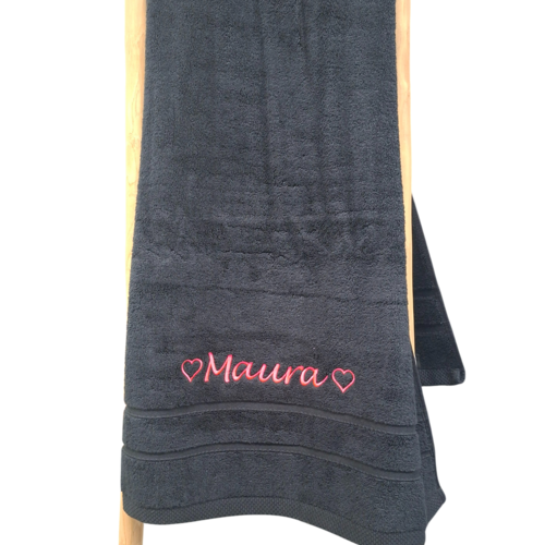 Hotel badlakens met borduring