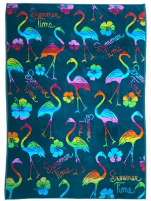 XXL velours strandlaken Flamingos