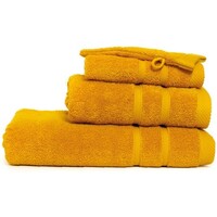 Hotelkwaliteit handdoeken okergeel