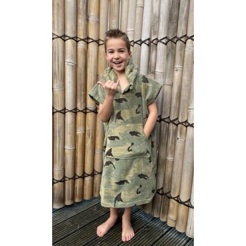 S&LT Kinder surfponcho Camouflage