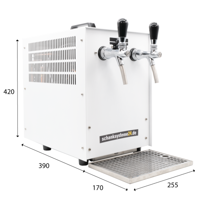 Bierkoffer TE-60-2 - White Edition Zapfanlage